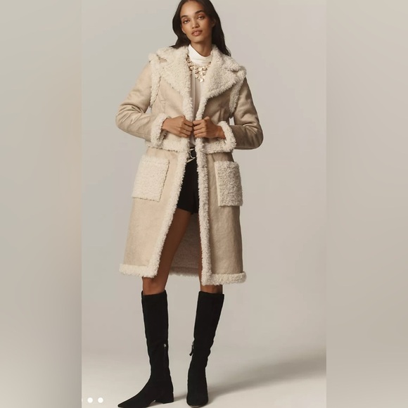 NVLT Jackets & Blazers - Anthropologie NVLT Women's Cream Teddy Jacket 4 in 1